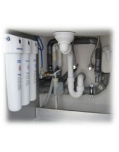 Монтаж (установка) фильтра для питьевой воды подмоечного типа без насоса