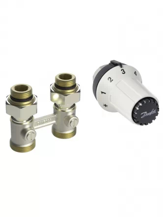 Комплект радиаторный термостатический Danfoss для нижнего подключения RAS-CK+RLV-KS 1/2