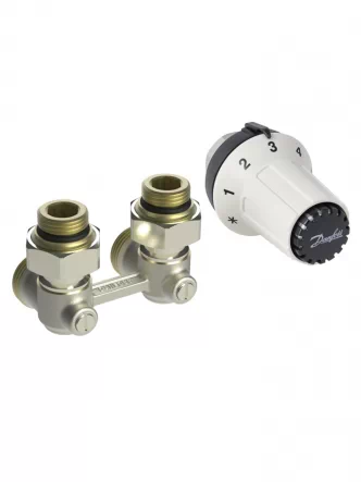 Комплект радиаторный термостатический Danfoss для нижнего подключения RAS-CK+RLV-KS 1/2
