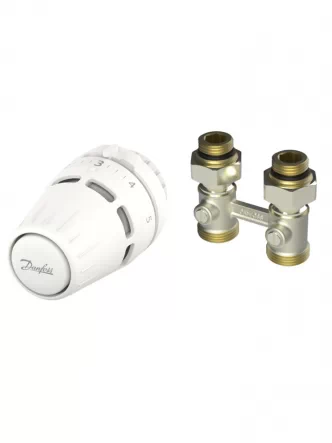 Комплект радиаторный термостатический Danfoss нижнего подключения RAS-CK+RLV-KS 1/2