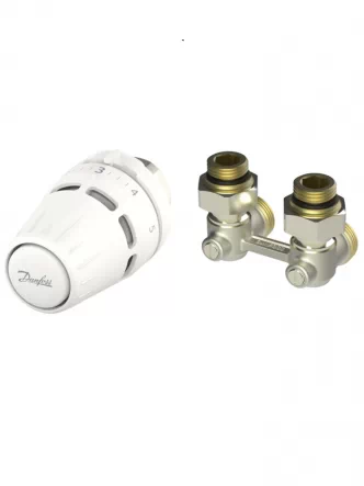 Комплект радиаторный термостатический Danfoss нижнего подключения RAS-CK+RLV-KS 1/2