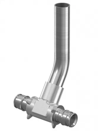 Трійник хром Q&E для підключення радіатора  Ø16 х 15 х 16 мм  L=300 мм  Uponor GmbH