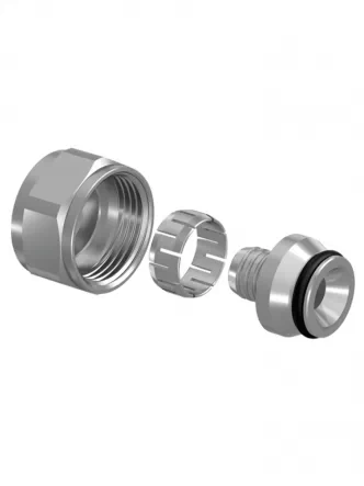 Евроконус хром  PE-Xa   PN10  S3.2  Ø16 x 2,2 x 3/4