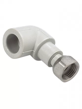 Коліно з ППР накидною гайкою  Ekoplastik  20*1/2 в SKOM02020RCT