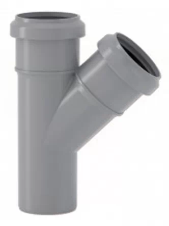 Тройник канализационный Valsir Ø50/50 45° HTEA