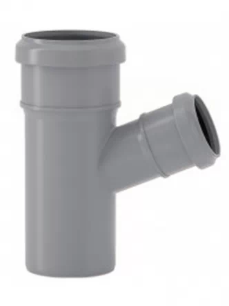 Тройник редукционный канализационный Valsir Ø50/40 67° HTEA