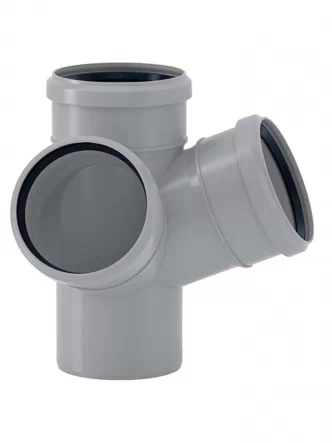 Крестовина канализационная двухплоскостная Valsir Ø110/110/110 67° HTED