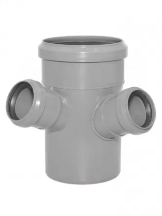 Крестовина канализационная двухплоскостная Valsir Ø110/50/50 67° HTED