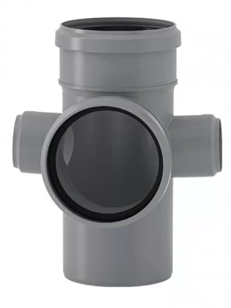 Крестовина канализационная двухплоскостная Valsir Ø110/50/110/50 87°