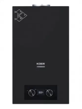 Газовая колонка KOER KWH.G0110 BLACK дымоходная 10 л/мин		
