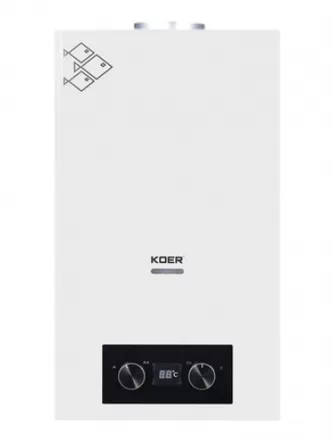 Газовая колонка KOER KWH.G0110 WHITE дымоходная 10 л/мин		
