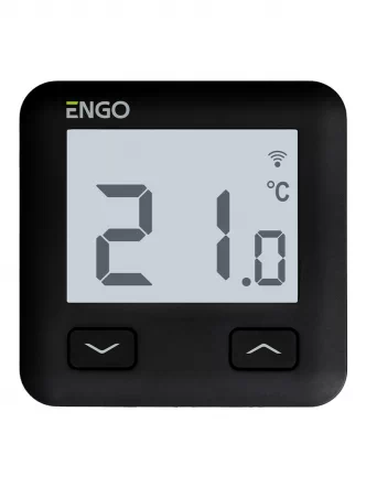 Интернет-терморегулятор ENGO E10-B проводной, питание 230 В. с WI-FI, черный