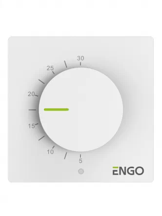 Терморегулятор ENGO ESIMPLE-230W суточный проводной, 230В, белый