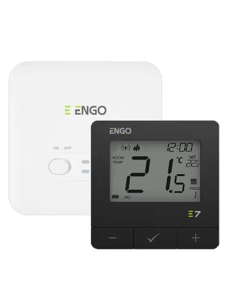 Терморегулятор ENGO E7-RFB беспроводной, программируемый (черный)