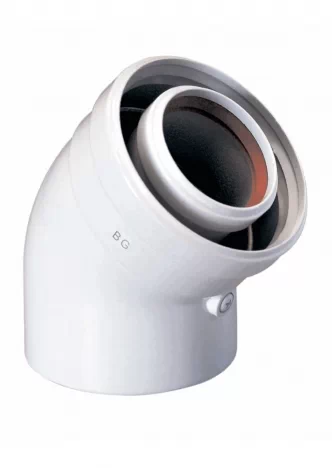 Уголок коаксиальный BAXI 45 Ø 60/100 для традиционных котлов