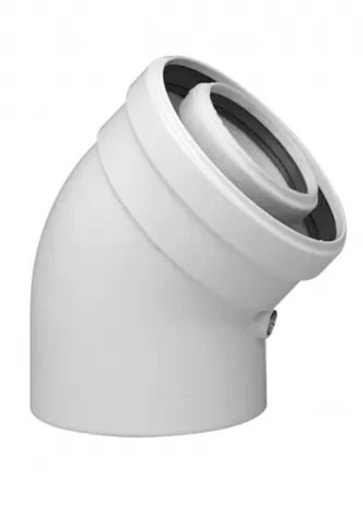 Уголок коаксиальный BAXI 45 Ø 80/125 HT для конденсационных котлов