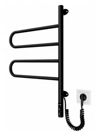 Полотенцесушитель электрический Mario Тристар-I  600х445/55 TR черный мат