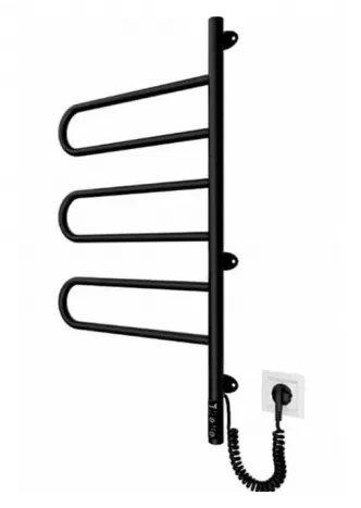 Полотенцесушитель электрический Mario Тристар-I  800х445/55 TR черный мат