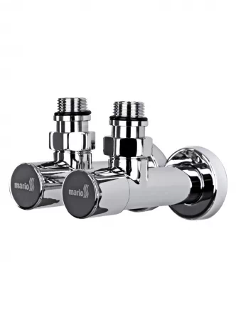 Краны угловые удлиненные для полотенцесушителей Mario G1/2” комплект 2 шт.