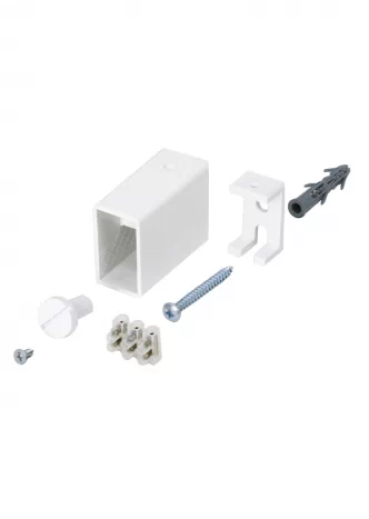 Mario HF Комплект крепления для полотенцесушителя под профильную трубу белый мат