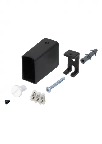 Mario HF Комплект крепления для полотенцесушителя под профильную трубу  черный мат