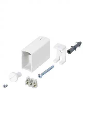 Mario HF Комплект крепления для полотенцесушителя под круглую трубу белый мат