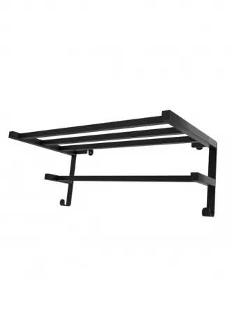 Полка навесная Mario HF Sheffield square 520x284 black matt профильная