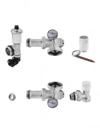 Смесительный узел нержавеющая сталь Standart (прямой/угловой) для коллектора STA 