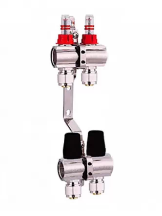 Коллектор JL для теплого пола с расходомерами на 2 выхода 1х3/4