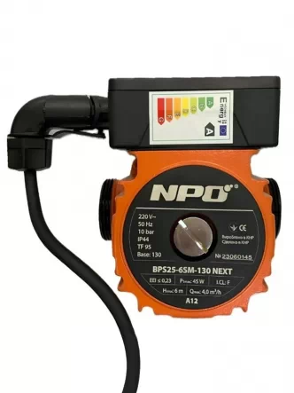 “NPO” BPS 25-6SM-130 Next, циркуляционный насос (кабель питания, подсоединительный комплект)