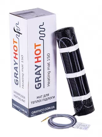 Нагревательный мат GrayHot 150, 186 Вт, 1,3 м²