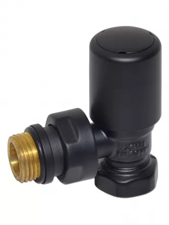 V140310EFS9005O Кран радиаторный угловой BLACK MATTE Ø1/2