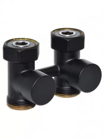 V72512EFS9005O Кран нижнего подключения FIRST PIASTRE BLACK MATTE пр. Ø3/4