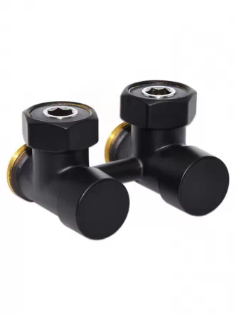 V72112EFS9005O Кран нижнего подключения FIRST PIASTRE BLACK MATTE угловой Ø3/4