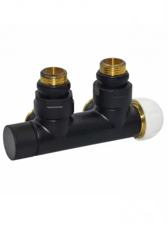 V37110EFS9005OSB Узел термостатический TWIN THERMO BLACK MATTE угловой Ø1/2