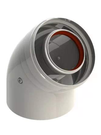 Коаксиальное колено для традиционных котлов Ø60/100 mm - 45° A311289 GROPPALLI S.R.L.