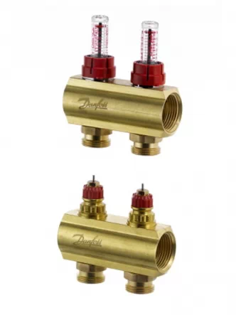 FHF-2F Коллектор 2+2 з ротаметрами Danfoss 088U0522