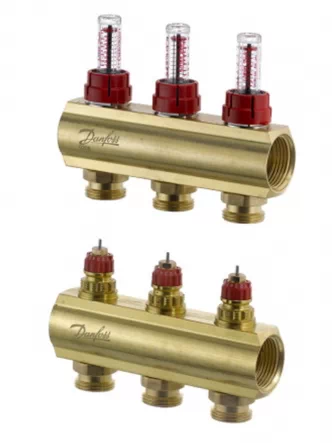 FHF-3F Коллектор 3+3 з ротаметрами  Danfoss 088U0523
