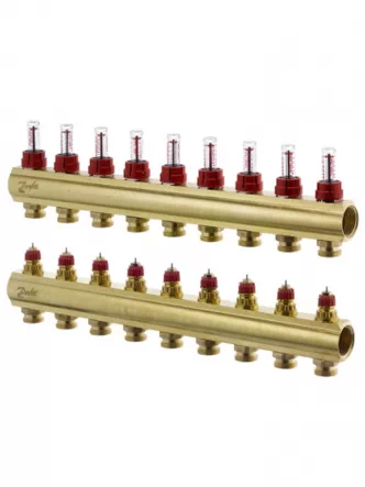 FHF-9F Коллектор 9+9 з ротаметрами Danfoss 088U0529