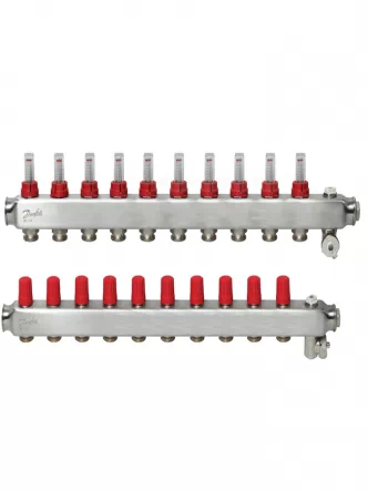 SSM-10F Коллектор с ротаметрами 10 + 10 Danfoss 088U0760
