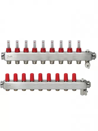 SSM-9F Колектор з ротаметрами 9 + 9 Danfoss 088U0759