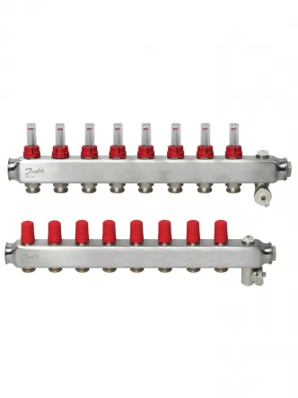 SSM-8F Колектор з ротаметрами 8 + 8 Danfoss 088U0758