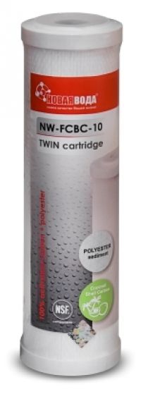 Картридж Новая Вода NW-FCBC-10, шт (карбонблок + полиэстер, премиум)