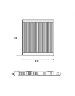 Радиатор стальной Aquatronic 11-К 500х600 нижнее подключение