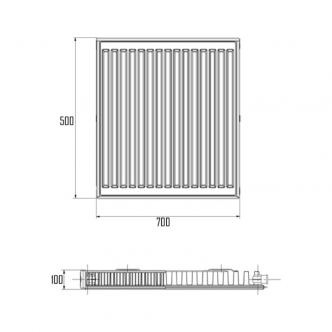 Радиатор стальной Aquatronic 11-К 500х700 нижнее подключение